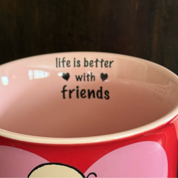 Life is Better with Friends - Peanuts Charlie Brown & Snoopy Heart Mug - Picture 3 of 9